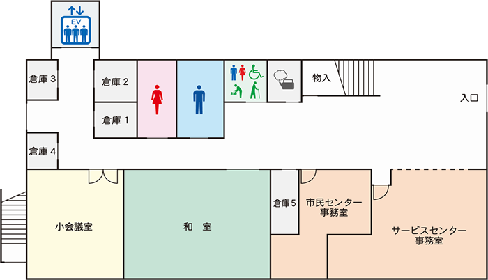 姫路市 勝原市民センター 1階フロアマップ